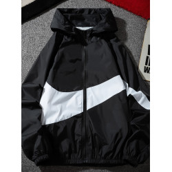 運動外套女春秋寬松大碼胖mm女裝新款夾棉短款夾克沖鋒衣休閒風衣