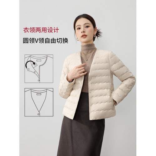 雅鹿輕薄款羽絨服內膽女款2025冬季新款短款內搭修身無領保暖外套 雅鹿輕薄款羽絨服內膽女款2025冬季新款短款內搭修身無領保暖外套