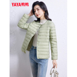 鴨鴨官方旗艦店輕薄內膽羽絨服女2025年秋冬新款鴨絨保暖可攜式外套