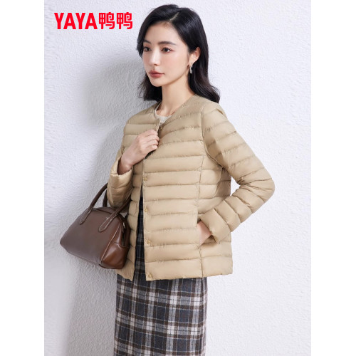 鴨鴨官方旗艦店輕薄內膽羽絨服女2025年秋冬新款鴨絨保暖可攜式外套 鴨鴨官方旗艦店輕薄內膽羽絨服女2025年秋冬新款鴨絨保暖可攜式外套