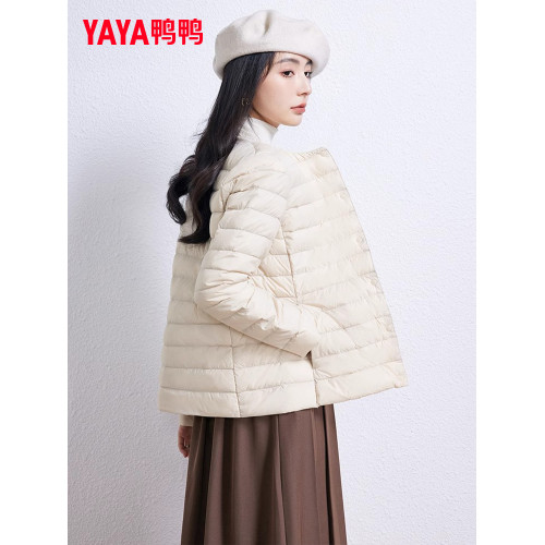 鴨鴨官方旗艦店輕薄內膽羽絨服女2025年秋冬新款鴨絨保暖可攜式外套 鴨鴨官方旗艦店輕薄內膽羽絨服女2025年秋冬新款鴨絨保暖可攜式外套