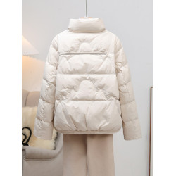 輕薄羽絨服女2025秋冬新款韓版白鴨絨小個子立領短款時尚洋氣外套