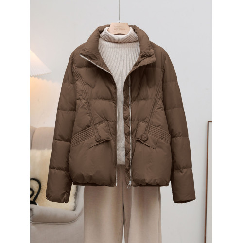 輕薄羽絨服女2025秋冬新款韓版白鴨絨小個子立領短款時尚洋氣外套 輕薄羽絨服女2025秋冬新款韓版白鴨絨小個子立領短款時尚洋氣外套