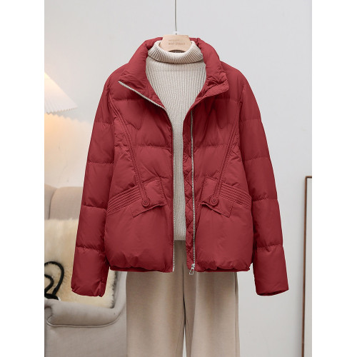 輕薄羽絨服女2025秋冬新款韓版白鴨絨小個子立領短款時尚洋氣外套 輕薄羽絨服女2025秋冬新款韓版白鴨絨小個子立領短款時尚洋氣外套