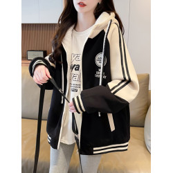 羊羔毛棒球服女春秋冬季加絨加厚外套2025新款初高中學生大童夾克