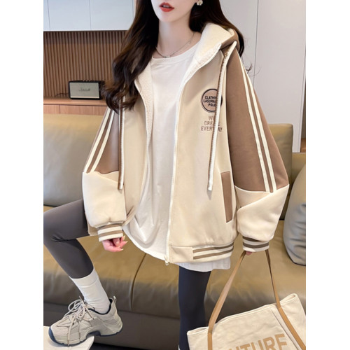 羊羔毛棒球服女春秋冬季加絨加厚外套2025新款初高中學生大童夾克 羊羔毛棒球服女春秋冬季加絨加厚外套2025新款初高中學生大童夾克