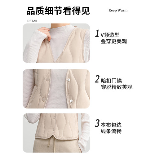 雅鹿羽絨馬甲女2025冬季新款內穿輕薄羽絨內膽貼身大衣內搭背心女 雅鹿羽絨馬甲女2025冬季新款內穿輕薄羽絨內膽貼身大衣內搭背心女