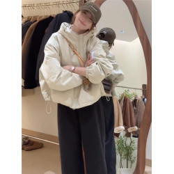 白鴨絨羽絨服女短款冬季2025新款韓版寬松高級感小個子沖鋒衣外套