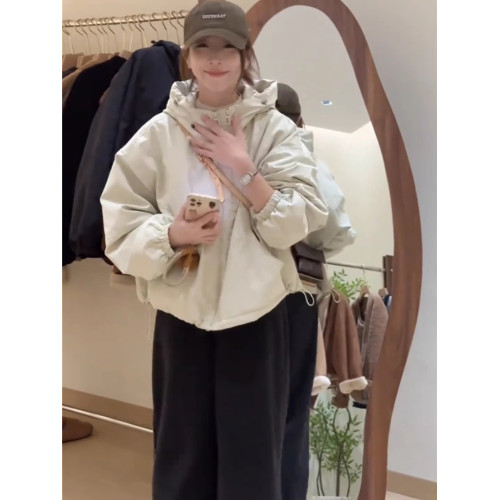 白鴨絨羽絨服女短款冬季2025新款韓版寬松高級感小個子沖鋒衣外套 白鴨絨羽絨服女短款冬季2025新款韓版寬松高級感小個子沖鋒衣外套