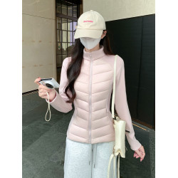 輕薄羽絨服內膽顯瘦女冬季新款修身收腰內搭短款緊身加絨運動外套