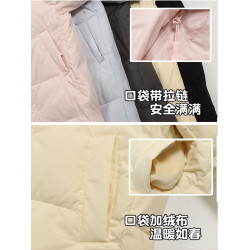 2025年冬季新款長款過膝羽絨服女白鴨絨加厚連帽寬松學生反季外套