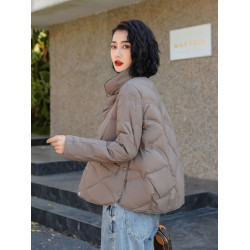 2025新款祥雲短款羽絨服女冬季小個子輕薄休閒時尚黑色大碼外套