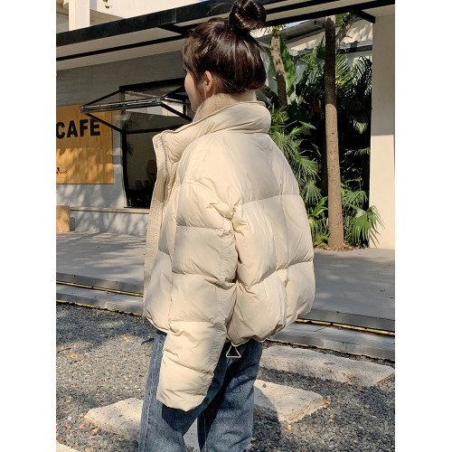 短款羽絨服女2025新款冬季bm風白鴨絨麵包服小個子羽絨服外套女冬