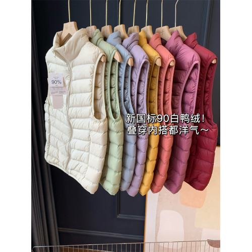 新國標90白鴨絨!80-200斤胖MM大碼女裝2024冬季輕薄羽絨馬甲背心 新國標90白鴨絨!80-200斤胖MM大碼女裝2024冬季輕薄羽絨馬甲背心