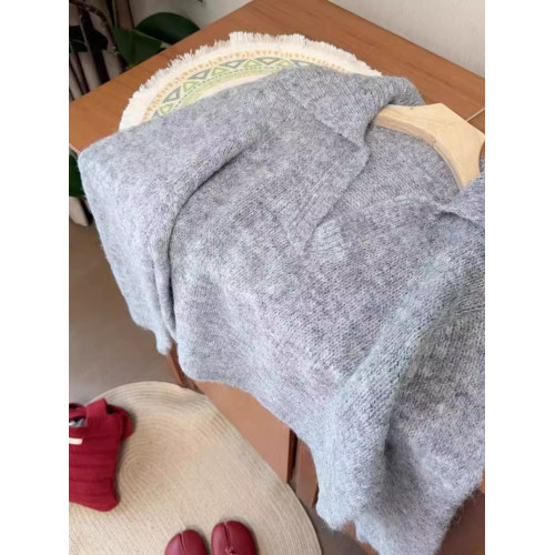 日系復古polo領針織衫女秋冬設計感小衆軟糯打底毛衣內搭翻領上衣