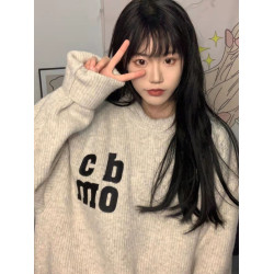 日系復古毛衣女秋冬寬松外穿慵懶風設計感小衆套頭內搭針織上衣