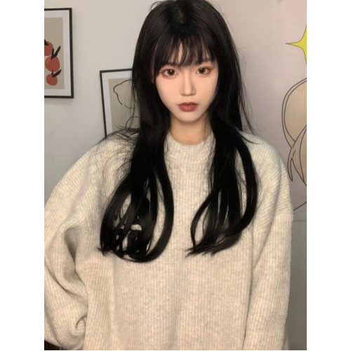 日系復古毛衣女秋冬寬松外穿慵懶風設計感小衆套頭內搭針織上衣