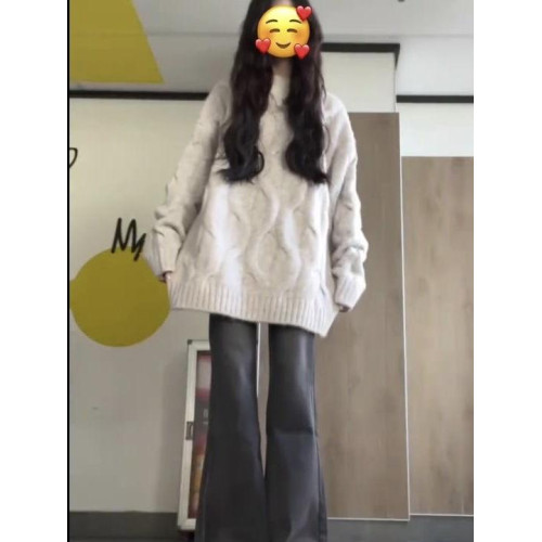 美式奶fufu寬松長袖針織衫上衣秋冬慵懶麻花寬松加厚顯瘦休閒毛衣 美式奶fufu寬松長袖針織衫上衣秋冬慵懶麻花寬松加厚顯瘦休閒毛衣