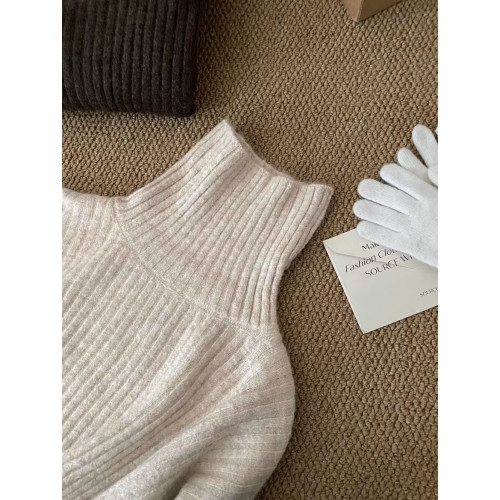 復古寬松慵懶風高領保暖毛衣女秋冬新款中長款內搭針織打底衫上衣 復古寬松慵懶風高領保暖毛衣女秋冬新款中長款內搭針織打底衫上衣