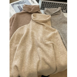 軟糯堆堆領針織上衣曡穿女秋冬季洋氣高領修身毛衣別致內搭打底衫