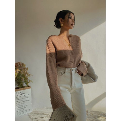 自製白開衫毛衣外套女寬松新款長袖外穿上衣春秋短款針織衫ins潮 自製白開衫毛衣外套女寬松新款長袖外穿上衣春秋短款針織衫ins潮