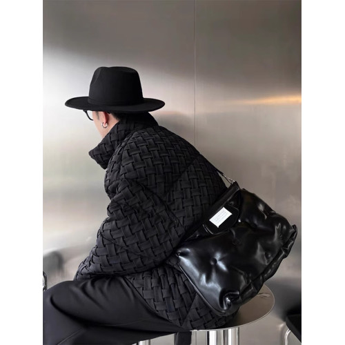 美式小香風編織羽絨服棉服男款冬季小衆設計師高級感男裝棉衣外套 美式小香風編織羽絨服棉服男款冬季小衆設計師高級感男裝棉衣外套