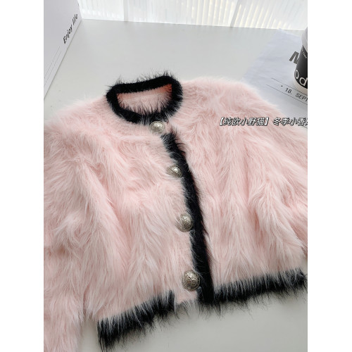 純欲小野貓冬季小香風海馬毛加厚毛衣女軟糯慵懶風百搭針織衫上衣 純欲小野貓冬季小香風海馬毛加厚毛衣女軟糯慵懶風百搭針織衫上衣