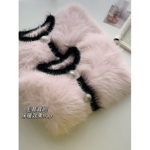 純欲小野貓冬季小香風海馬毛加厚毛衣女軟糯慵懶風百搭針織衫上衣 純欲小野貓冬季小香風海馬毛加厚毛衣女軟糯慵懶風百搭針織衫上衣