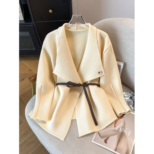 高級感黑色V領針織開衫毛衣外套女早秋裝大碼胖mm中長款收腰上衣 高級感黑色V領針織開衫毛衣外套女早秋裝大碼胖mm中長款收腰上衣