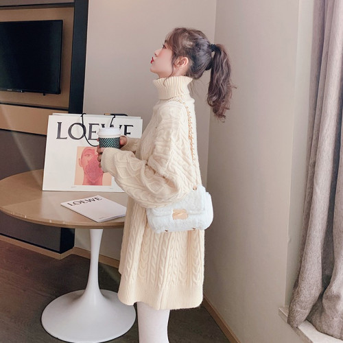高領毛衣女士寬松外穿慵懶中長款加厚保暖秋冬季2025年新爆款洋氣 高領毛衣女士寬松外穿慵懶中長款加厚保暖秋冬季2025年新爆款洋氣