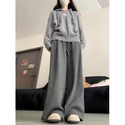 慵懶風灰色連帽毛衣外套女2025年新款秋冬季穿搭高級感針織衫上衣 慵懶風灰色連帽毛衣外套女2025年新款秋冬季穿搭高級感針織衫上衣