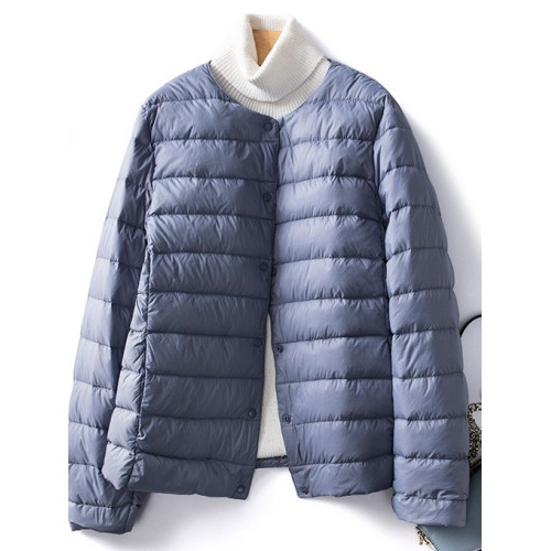 優品新款輕薄羽絨服女短款圓領v領保暖內膽無領修身大碼外套通勤 優品新款輕薄羽絨服女短款圓領v領保暖內膽無領修身大碼外套通勤