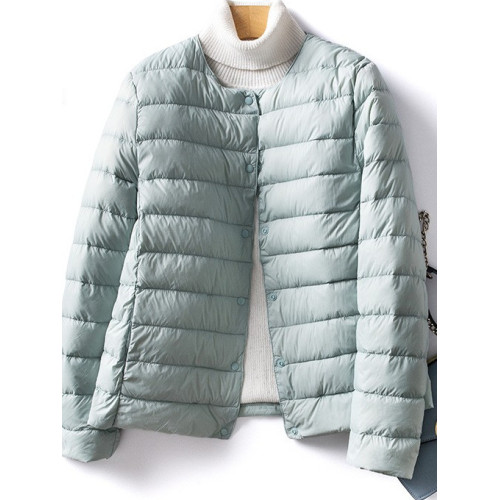 優品新款輕薄羽絨服女短款圓領v領保暖內膽無領修身大碼外套通勤 優品新款輕薄羽絨服女短款圓領v領保暖內膽無領修身大碼外套通勤