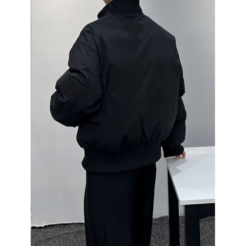 美式cleanfit外套男冬廓形飛行夾克羽絨服高級感痞帥短款立領棉衣 美式cleanfit外套男冬廓形飛行夾克羽絨服高級感痞帥短款立領棉衣