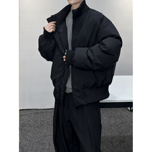 美式cleanfit外套男冬廓形飛行夾克羽絨服高級感痞帥短款立領棉衣 美式cleanfit外套男冬廓形飛行夾克羽絨服高級感痞帥短款立領棉衣