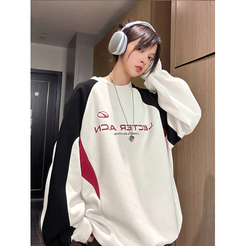 oversize美式復古插肩袖重磅衛衣男春秋款設計感小衆潮牌高街外套 oversize美式復古插肩袖重磅衛衣男春秋款設計感小衆潮牌高街外套