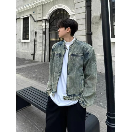 龐博文同款墊肩牛仔外套男美式春秋季cleanfit短款男生穿搭夾克潮 龐博文同款墊肩牛仔外套男美式春秋季cleanfit短款男生穿搭夾克潮