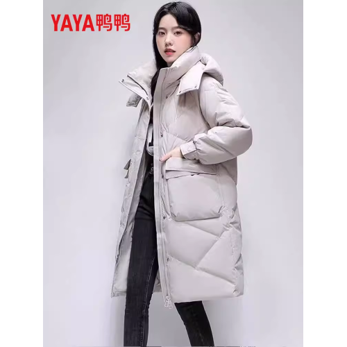 鴨鴨羽絨服女冬季2025新款中長款加厚大牌時尚女款洋氣白鴨絨外套 鴨鴨羽絨服女冬季2025新款中長款加厚大牌時尚女款洋氣白鴨絨外套