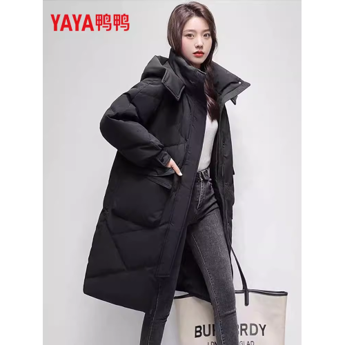 鴨鴨羽絨服女冬季2025新款中長款加厚大牌時尚女款洋氣白鴨絨外套 鴨鴨羽絨服女冬季2025新款中長款加厚大牌時尚女款洋氣白鴨絨外套