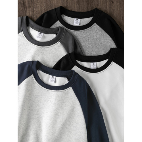 華棉高品質!重磅插肩袖圓領衛衣男女秋季百搭美式復古休閒上衣服 華棉高品質!重磅插肩袖圓領衛衣男女秋季百搭美式復古休閒上衣服