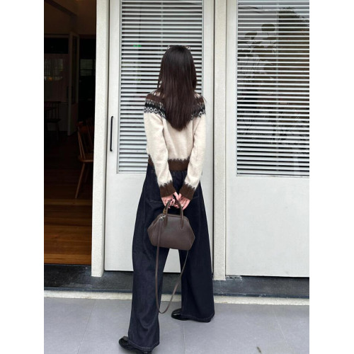 費爾島復古白色提花開衫毛衣外套女秋冬慵懶高級感外穿針織衫上衣 費爾島復古白色提花開衫毛衣外套女秋冬慵懶高級感外穿針織衫上衣