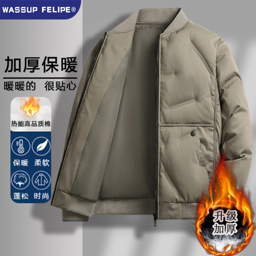 WASSUP FELIPE新款羽絨棉服男士秋冬季加厚保暖短款立領寬松冬裝 WASSUP FELIPE新款羽絨棉服男士秋冬季加厚保暖短款立領寬松冬裝