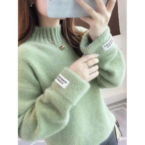 秋冬新款仿水貂絨毛衣女高領秋冬新款寬松毛衣針織加厚打底衫女士 秋冬新款仿水貂絨毛衣女高領秋冬新款寬松毛衣針織加厚打底衫女士