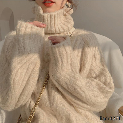 哈爾濱東北雪鄕高領打底毛衣女秋冬季加厚外穿寬松慵懶上衣針織衫 哈爾濱東北雪鄕高領打底毛衣女秋冬季加厚外穿寬松慵懶上衣針織衫