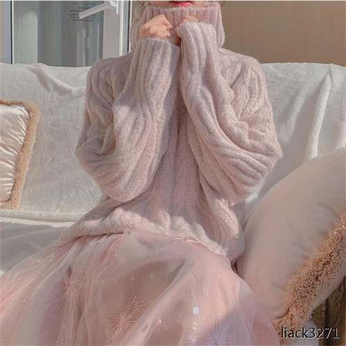 哈爾濱東北雪鄕高領打底毛衣女秋冬季加厚外穿寬松慵懶上衣針織衫 哈爾濱東北雪鄕高領打底毛衣女秋冬季加厚外穿寬松慵懶上衣針織衫