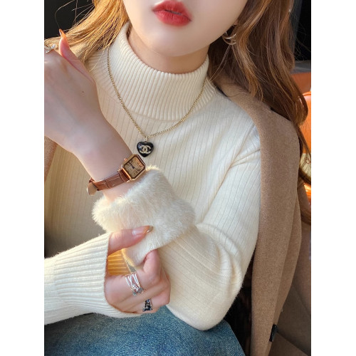 半高領毛衣女秋冬2025新款冬季加厚一體絨打底衫內搭修身針織上衣 半高領毛衣女秋冬2025新款冬季加厚一體絨打底衫內搭修身針織上衣