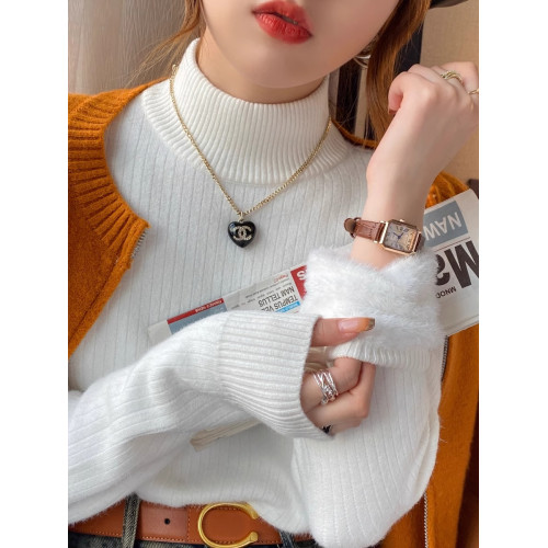 半高領毛衣女秋冬2025新款冬季加厚一體絨打底衫內搭修身針織上衣 半高領毛衣女秋冬2025新款冬季加厚一體絨打底衫內搭修身針織上衣