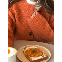 黃色毛衣開衫女寬松外穿慵懶風軟糯2025秋冬檸檬黃上衣針織衫外套