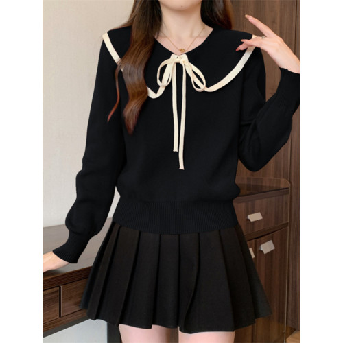 秋冬新款大碼女裝胖mm顯瘦遮肉洋氣娃娃領毛衣新年紅色打底針織衫 秋冬新款大碼女裝胖mm顯瘦遮肉洋氣娃娃領毛衣新年紅色打底針織衫