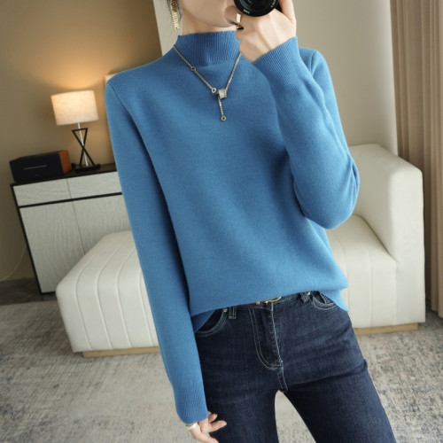 半高領加絨長袖保暖毛衣女秋冬新款內搭短款毛衫簡約百搭針織衫女 半高領加絨長袖保暖毛衣女秋冬新款內搭短款毛衫簡約百搭針織衫女